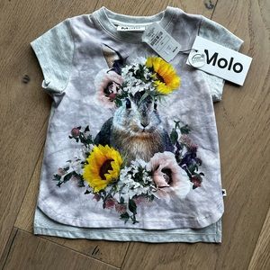 Molo t-shirt flower bunny 18months